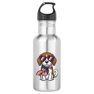 Vintage Patriotic Beagle Dog Sunglasses Shirt_1 532 Ml Water Bottle