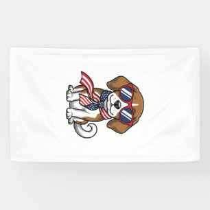 Vintage Patriotic Beagle Dog Sunglasses Shirt_1 Banner