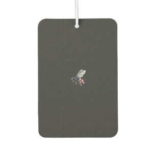 Vintage Patriotic Bee Vector Graphic Shirt Design_ Car Air Freshener