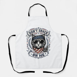 Vintage Patriotic Cat Don’t Snack On Me Apron