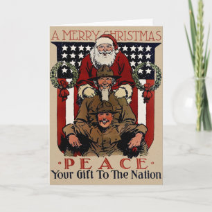 Vintage Patriotic Christmas Card