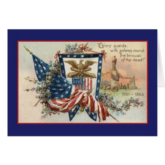 Vintage Patriotic Civil War Card (Front Horizontal)