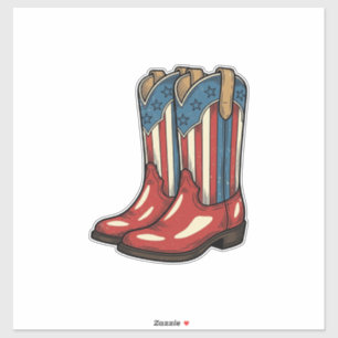 Vintage Patriotic Cowgirl Boots Western Shirt_1