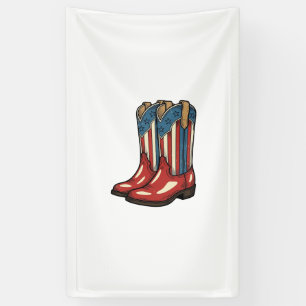 Vintage Patriotic Cowgirl Boots Western Shirt_1 Banner
