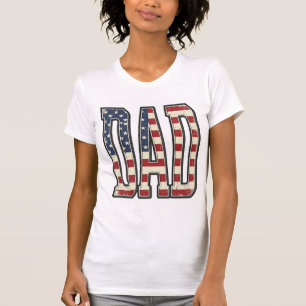Vintage Patriotic Dad Flag Lettering Shirt Design_
