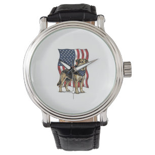 Vintage Patriotic Dog Flag Vector Shirt Design_1 Watch