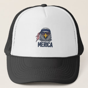 Vintage Patriotic Eagle Merica Shirt Design_1 Trucker Hat