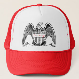 Vintage Patriotic Eagle Plaque Thunder_Cove Trucker Hat