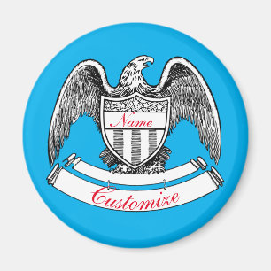 Vintage Patriotic Eagle PlaqueThunder_Cove Magnet