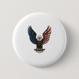 Vintage Patriotic Eagle Vector Shirt Design_1 6 Cm Round Badge