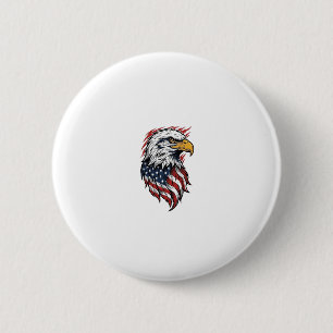 Vintage Patriotic Eagle Vector Shirt Design_1 6 Cm Round Badge