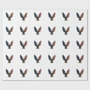 Vintage Patriotic Eagle Vector Shirt Design_1 Wrapping Paper