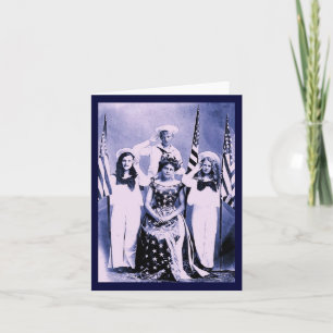 Vintage Patriotic Family Card