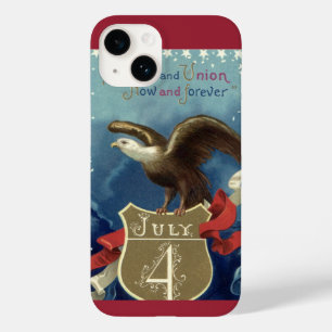 Vintage Patriotic Fourth of July, Eagle with Stars Case-Mate iPhone 14 Case