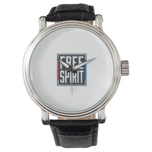 Vintage Patriotic Free Spirit Box Graphic Design_1 Watch