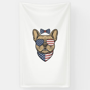 Vintage Patriotic French Bulldog Vector Art_1 Banner