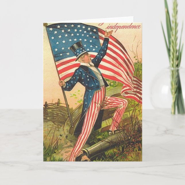 Vintage Patriotic Greeting Card (Front)