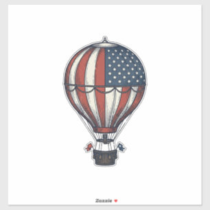 Vintage Patriotic Hot Air Balloon Shirt Design_1