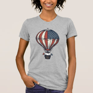 Vintage Patriotic Hot Air Balloon Shirt Design_1