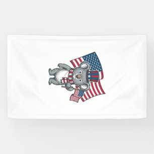 Vintage Patriotic Koala Flag Shirt Design_1 Banner