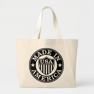 Vintage Patriotic Logo - Made In America Tote Bag