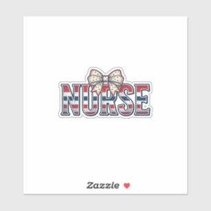 Vintage Patriotic Nurse Bow Shirt Design_1