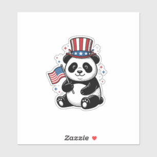 Vintage Patriotic Panda Flag Shirt Design_1