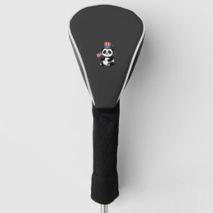 Vintage Patriotic Panda Flag Shirt Design_1 Golf Head Cover