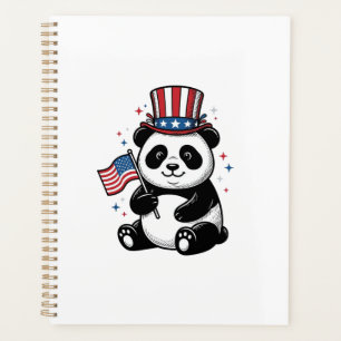 Vintage Patriotic Panda Flag Shirt Design_1 Planner