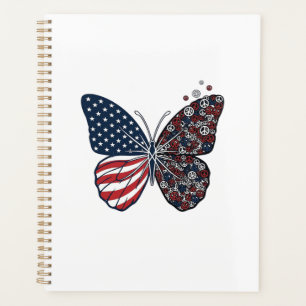 Vintage Patriotic Peace Butterfly Vector Art_1 Planner