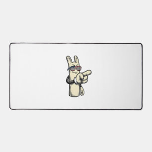 Vintage Patriotic Pointing Hand Cartoon Shirt_1 Desk Mat