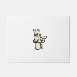 Vintage Patriotic Pointing Hand Cartoon Shirt_1 Doormat