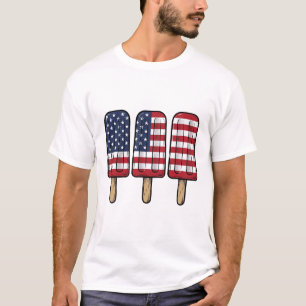 Vintage Patriotic Popsicle Flag Shirt Design_1