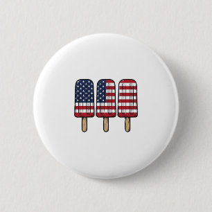 Vintage Patriotic Popsicle Flag Shirt Design_1 6 Cm Round Badge
