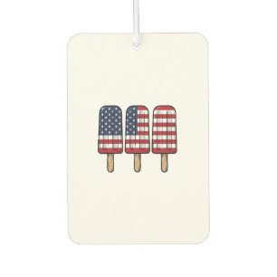 Vintage Patriotic Popsicle Flag Shirt Design_1 Car Air Freshener