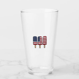 Vintage Patriotic Popsicle Flag Shirt Design_1 Glass