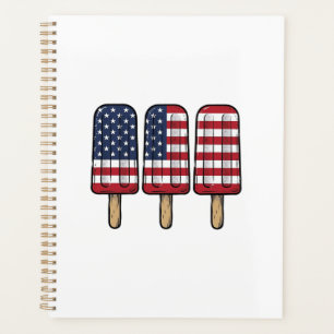 Vintage Patriotic Popsicle Flag Shirt Design_1 Planner