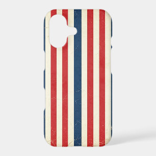Vintage Patriotic Red White Blue Stripes