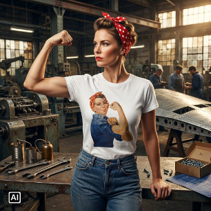 Vintage Patriotic Rosie the Riveter, We Can Do It! T-Shirt