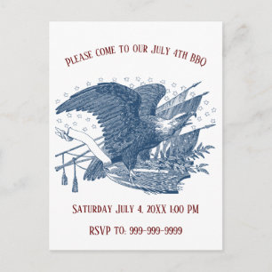 Vintage Patriotic Screaming Eagle USA Flag Arrows Postcard