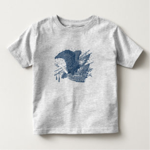 Vintage Patriotic Screaming Eagle USA Flag Arrows Toddler T-Shirt
