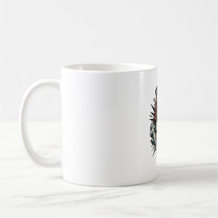 Vintage Patriotic Skull Top Hat T-Shirt Design_1 Coffee Mug