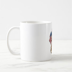 Vintage Patriotic Teddy Bear Vector Design_1 Coffee Mug