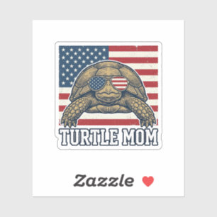 Vintage Patriotic Turtle Mum Shirt Design_1