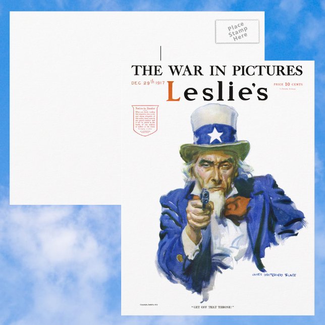 Vintage Patriotic Uncle Sam Magazine Cover Art Postcard (Creator Uploaded)