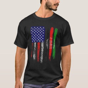 Vintage Patriotic USA Afghanistan Flag Distressed T-Shirt