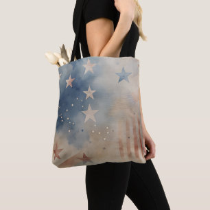 Vintage Patriotic USA Flag Background Tote Bag