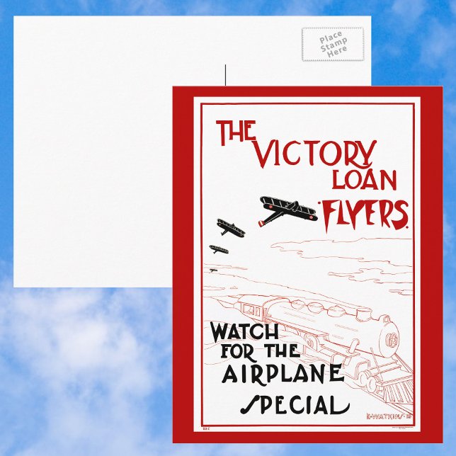 Vintage Patriotic, Victory Loan Flyers Aeroplanes Postcard (Creator Uploaded)
