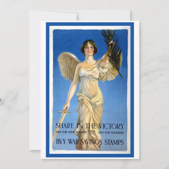 Vintage Patriotic Woman Angel, Buy War Bonds (Front)