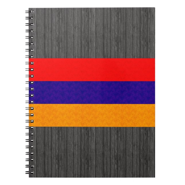Vintage Pattern Armenian Flag Notebook (Front)